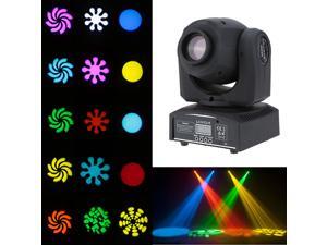 LIXADA DMX-512 Mini Moving Head Light RGBW LED Stage PAR Light with Shapes Automatic Professional 9/11 Channel Party Disco Show 25W AC 100-240V Sound Active LIXADA DMX-512 Mini Moving Head Light RGBW LED Stage PAR Light with Shapes Automatic Professional 9/11 Channel Party Disco Show 25W AC 100-240V Sound Active