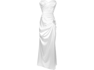 Strapless Long Satin Bandage Gown Bridesmaid Dress Prom Formal Crystal Pin Strapless Long Satin Bandage Gown Bridesmaid Dress Prom Formal Crystal Pin