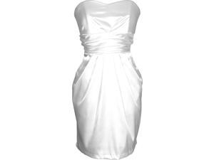 Strapless Satin Bridesmaid Dress LBD With Pockets Strapless Satin Bridesmaid Dress LBD With Pockets