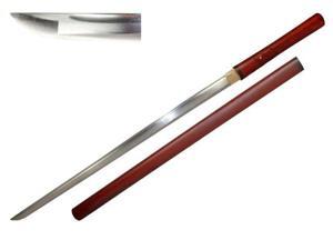 40 inch Musha Hand Forged Zatoichi style Sword, 1045 steel, Burgundy 40 inch Musha Hand Forged Zatoichi style Sword, 1045 steel, Burgundy
