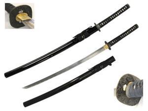 41 inch Musha Hand Forged Samurai Sword, Chidori Series, Black 41 inch Musha Hand Forged Samurai Sword, Chidori Series, Black