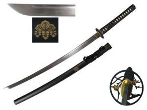 41 inch Musha Hand Forged Samurai Sword, Kotoku Series, Black 41 inch Musha Hand Forged Samurai Sword, Kotoku Series, Black