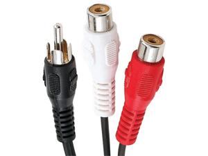 Petra SEI 255-010 (C1736/BK/ 1 RCA Plug to 2 RCA Jacks Y-Adapter Petra SEI 255-010 (C1736/BK/ 1 RCA Plug to 2 RCA Jacks Y-Adapter
