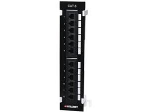 INTELLINET 560269 CAT-6 Wall-Mount Patch Panel, 12 Port, UTP INTELLINET 560269 CAT-6 Wall-Mount Patch Panel, 12 Port, UTP