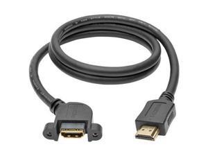 Tripp Lite P569 003 MF APM Hi Speed HDMI Cable with Ethernet Video Audio Panel Mount M/F 3' HDMI for Chromebook, Patch Panel, Home Theater System, Audio/Video Device, Blu ray Player Tripp Lite P569 003 MF APM Hi Speed HDMI Cable with Ethernet Video Audio Panel Mount M/F 3' HDMI for Chromebook, Patch Panel, Home Theater System, Audio/Video Device, Blu ray Player