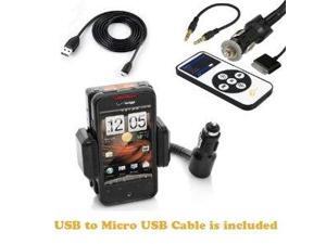 Wireless Hands-Free 5-in-1 Dock-Mount-Charger-FM Transmitter-Car Kit, with Goose-neck Mount for Ipod, IPhone 4G/3G/S, MP3, MP4, CD, DVD Players - Includes Audio Cable, LCD Display Wireless Hands-Free 5-in-1 Dock-Mount-Charger-FM Transmitter-Car Kit, with Goose-neck Mount for Ipod, IPhone 4G/3G/S, MP3, MP4, CD, DVD Players - Includes Audio Cable, LCD Display