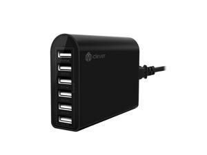 iClever® 6-Port 50W 10A Fast USB Desktop Charger / USB Travel Wall Charging Station iSmart for iPhone iPad, Samsung Galaxy, HTC Nexus Moto Blackberry, Bluetooth Speaker Headset & Power Bank, - Black iClever® 6-Port 50W 10A Fast USB Desktop Charger / USB Travel Wall Charging Station iSmart for iPhone iPad, Samsung Galaxy, HTC Nexus Moto Blackberry, Bluetooth Speaker Headset & Power Bank, - Black