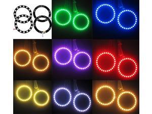 4 x 70MM LED Multi-color RGB 5050 Flashing Angel Eyes Halo Ring Bulbs Remote kit 4 x 70MM LED Multi-color RGB 5050 Flashing Angel Eyes Halo Ring Bulbs Remote kit