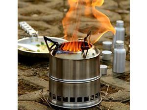 Ohuhu® Camping Stove/ Backpacking Stove - Potable Stainless Steel Wood Burning Stove Picnic BBQ Camping Ohuhu® Camping Stove/ Backpacking Stove - Potable Stainless Steel Wood Burning Stove Picnic BBQ Camping