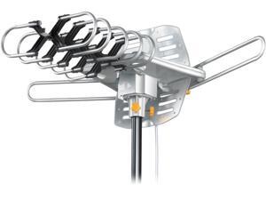 Esky® Amplified HD Digital Outdoor HDTV Antenna with Motorized 360 Degree Rotation, UHF/VHF/FM Radio with Infrared Remote Control Esky® Amplified HD Digital Outdoor HDTV Antenna with Motorized 360 Degree Rotation, UHF/VHF/FM Radio with Infrared Remote Control