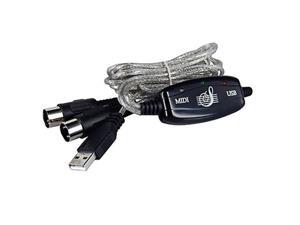USB IN-OUT MIDI Interface Cable Converter PC to Music Keyboard Adapter Cord USB IN-OUT MIDI Interface Cable Converter PC to Music Keyboard Adapter Cord
