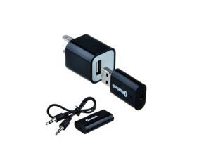 Portable USB Bluetooth Audio Music Streaming Receiver Adapter with 3.5 mm Stereo Output Black for PC Speaker iPhone Mp3 + AC Wall Charger Portable USB Bluetooth Audio Music Streaming Receiver Adapter with 3.5 mm Stereo Output Black for PC Speaker iPhone Mp3 + AC Wall Charger