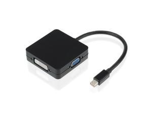 New 3 in 1 Mini DisplayPort DP 20 Pin Thunderbolt to DVI VGA HDMI TV AV HDTV Adapter Cable Converter for Apple iMac Mac Book Air Mac Book Pro Mac mini Microsoft Surface Pro PC Laptop Notebook- Black New 3 in 1 Mini DisplayPort DP 20 Pin Thunderbolt to DVI VGA HDMI TV AV HDTV Adapter Cable Converter for Apple iMac Mac Book Air Mac Book Pro Mac mini Microsoft Surface Pro PC Laptop Notebook- Black