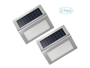 2 Pack Outdoor Stainless Steel Solar Powered LED Step Light; Illuminates Stairs, Paths, Deck, Patio, Garden, Etc 2 Pack Outdoor Stainless Steel Solar Powered LED Step Light; Illuminates Stairs, Paths, Deck, Patio, Garden, Etc