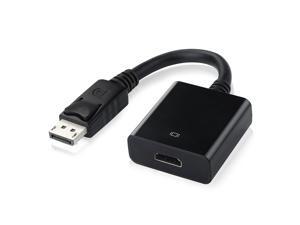 Black DisplayPort to HDMI Adapter - MALE to FEMALE for DisplayPort Enabled Desktops and Laptops to Connect to HDMI Displays 1080P with Audio Output Black DisplayPort to HDMI Adapter - MALE to FEMALE for DisplayPort Enabled Desktops and Laptops to Connect to HDMI Displays 1080P with Audio Output