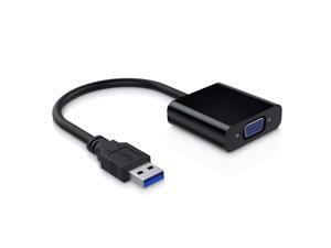 USB3.0 to VGA Adapter Converter, External Video Card, Multi-monitor Adapter, Support Max Resolution 1080p, for PC Laptop Windows 10/ 8.1/ 8/ 7/ XP (Black) USB3.0 to VGA Adapter Converter, External Video Card, Multi-monitor Adapter, Support Max Resolution 1080p, for PC Laptop Windows 10/ 8.1/ 8/ 7/ XP (Black)