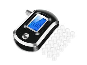 LCD Screen Display Digital Breath Alcohol Tester with 20 Mouthpieces Blue Background Light Fit for Drivers LCD Screen Display Digital Breath Alcohol Tester with 20 Mouthpieces Blue Background Light Fit for Drivers
