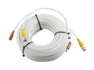 HQ-Cam 25ft Security CCTV Surveillance Camera Pre-made BNC Video Power Siamese Cable - White HQ-Cam 25ft Security CCTV Surveillance Camera Pre-made BNC Video Power Siamese Cable - White