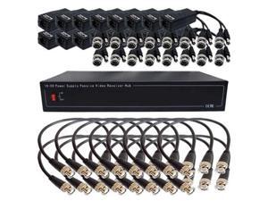 HQ-Cam 16 Channel Passive Video Receiver with Power Supply Hub,Transmitter & 2ft BNC Patch Cord HQ-Cam 16 Channel Passive Video Receiver with Power Supply Hub,Transmitter & 2ft BNC Patch Cord