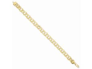 14k Yellow Gold 8in Triple Link Charm Bracelet 14k Yellow Gold 8in Triple Link Charm Bracelet