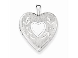 Sterling Silver 20mm D/C Heart Locket Sterling Silver 20mm D/C Heart Locket