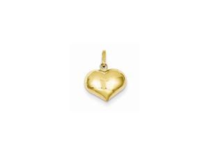 14k Yellow Gold Fancy Puffed Heart Pendant 14k Yellow Gold Fancy Puffed Heart Pendant