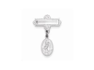 Sterling Silver Saint Christopher Medal Pin Sterling Silver Saint Christopher Medal Pin