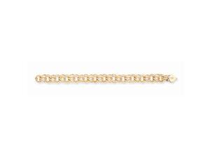 14k Yellow Gold 8in Double Link Charm Bracelet 14k Yellow Gold 8in Double Link Charm Bracelet