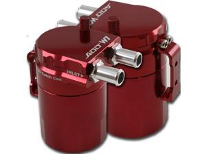 ADD W1 Red Baffled Universal Aluminum Oil Catch Tank Can Reservoir Tank Red Ver.1 ADD W1 Red Baffled Universal Aluminum Oil Catch Tank Can Reservoir Tank Red Ver.1