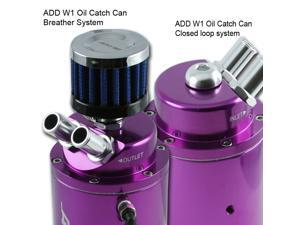 ADD W1 UNIVERSAL OIL CATCH TANK CAN + breather 9mm + 15mm fitting Purple ADD W1 UNIVERSAL OIL CATCH TANK CAN + breather 9mm + 15mm fitting Purple