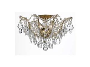 Crystorama Filmore 5 Light Ceiling Mount in Antique Gold - 4457-GA-CL-S Crystorama Filmore 5 Light Ceiling Mount in Antique Gold - 4457-GA-CL-S