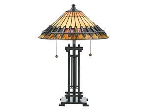 Quoizel 2 Light Chastain Tiffany Table Lamp - TF489T Quoizel 2 Light Chastain Tiffany Table Lamp - TF489T