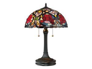 Quoizel 2 Light Larissa Tiffany Table Lamp in Vintage Bronze - TF879T Quoizel 2 Light Larissa Tiffany Table Lamp in Vintage Bronze - TF879T