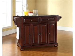 Crosley Alexandria Solid Black Granite Top Kitchen Island in Vintage Mahogany Crosley Alexandria Solid Black Granite Top Kitchen Island in Vintage Mahogany