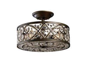 Elk Lighting Amherst 4-Light Semi-Flush in Antique Bronze - 11286-4 Elk Lighting Amherst 4-Light Semi-Flush in Antique Bronze - 11286-4