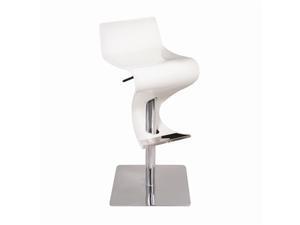 LumiSource Viva Bent Wood Bar Stool in White - BS-VIVAWDW LumiSource Viva Bent Wood Bar Stool in White - BS-VIVAWDW