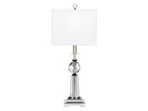 Quoizel 1 Light Optic Glass IV Table Lamp in Empire Silver - Q396TES Quoizel 1 Light Optic Glass IV Table Lamp in Empire Silver - Q396TES