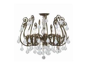 Crystorama Regis Swarovski Elements Crystal Wrought Iron Semi-Flush 5118-EB-CL-S Crystorama Regis Swarovski Elements Crystal Wrought Iron Semi-Flush 5118-EB-CL-S