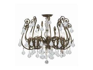 Crystorama Regis Clear Swarovski Crystal Wrought Iron Semi-Flush 5118-EB-CL-SAQ Crystorama Regis Clear Swarovski Crystal Wrought Iron Semi-Flush 5118-EB-CL-SAQ