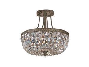 Crystorama Hot Deal Swarovski Elements Semi Flush Crystal Basket 119-12-EB-CL-S Crystorama Hot Deal Swarovski Elements Semi Flush Crystal Basket 119-12-EB-CL-S