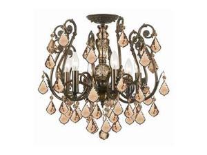 Crystorama Regis Swarovski Crystal Wrought Iron Semi-Flush 5115-EB-GTS Crystorama Regis Swarovski Crystal Wrought Iron Semi-Flush 5115-EB-GTS