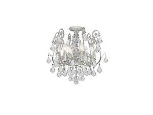 Crystorama Regis Clear Strass Crystal Wrought Iron Semi-Flush 5115-OS-CL-S Crystorama Regis Clear Strass Crystal Wrought Iron Semi-Flush 5115-OS-CL-S