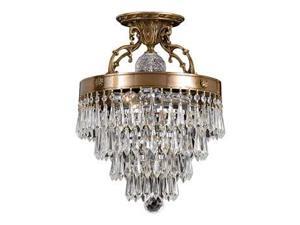 Crystorama Regal Solid Cast Ornate Semi Flush, Crystal 5273-AG-CL-MWP Crystorama Regal Solid Cast Ornate Semi Flush, Crystal 5273-AG-CL-MWP