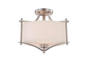 Savoy House Colton 2 Light Semi-Flush, Satin Nickel - 6-334-2-SN Savoy House Colton 2 Light Semi-Flush, Satin Nickel - 6-334-2-SN