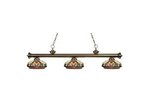 Z-Lite Riviera Antique Brass 3 Light Billiard Light, Antique Brass - 200-3AB-Z14-34 Z-Lite Riviera Antique Brass 3 Light Billiard Light, Antique Brass - 200-3AB-Z14-34