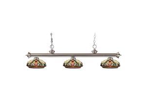 Z-Lite Riviera Brushed Nickel 3 Light Billiard Light, Brushed Nickel - 200-3BN-Z14-34 Z-Lite Riviera Brushed Nickel 3 Light Billiard Light, Brushed Nickel - 200-3BN-Z14-34