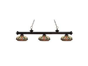 Z-Lite Riviera Bronze 3 Light Billiard Light, Bronze - 200-3BRZ-Z14-34 Z-Lite Riviera Bronze 3 Light Billiard Light, Bronze - 200-3BRZ-Z14-34