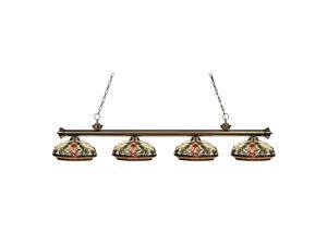Z-Lite Riviera Antique Brass 4 Light Billiard Light, Antique Brass - 200-4AB-Z14-34 Z-Lite Riviera Antique Brass 4 Light Billiard Light, Antique Brass - 200-4AB-Z14-34