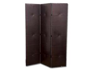 ORE International 3-Panel Black Pu Leather Room Divider - N1020-3-BLACK ORE International 3-Panel Black Pu Leather Room Divider - N1020-3-BLACK