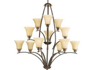 Progress Joy 12Light Chandelier Etched Light Umber Glass Antique Bronze P4497-20 Progress Joy 12Light Chandelier Etched Light Umber Glass Antique Bronze P4497-20